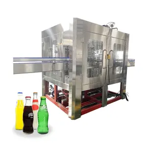 Fully Automatic Glass Bottle Production Line Carbonated Beverage Glass Bottle Filling Machine