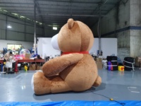 Ballon gonflable en peluche en forme d'ours en peluche rouge, durable et imperméable, 8-10 pieds, pour la décoration de Noël