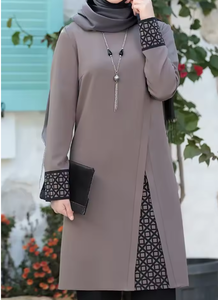 Conjunto Nuevo De Dos Piezas De Ropa Para <span class=keywords><strong>Mujer</strong></span> Árabe Tallas S-XL, Abaya De Dubái Para Oriente Medio, Ropa Musulmana Del Sudeste Asiático - Product Image 6