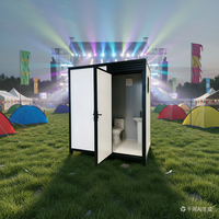 Toilettes mobiles haut de gamme avec cabine de douche, toilettes portables étanches pour la plage, les sites touristiques et le jardin