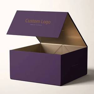 Wholesale Custom Red Luxury Folding New Year Winter Holiday <b>Christmas</b> Rigid Cardboard Gift Packaging <b>Box</b> with Magnetic Lid - Product Image 1