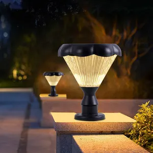 Long Service Life ABS Outdoor Pathway Garden Ip65 Waterproof Pillar Solar Led Courtyard Light