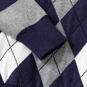 <span class=keywords><strong>Pull</strong></span>-over tendance pour garçon, motif diamant, col rond, nouvelle collection automne-hiver 2024, vente en gros pour enfants - Product Image 4