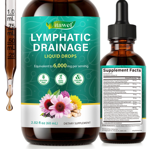 Integratore Erboristico Itawel per Drenaggio Linfatico e Supporto <span class=keywords><strong>Immunitario</strong></span>, Formula Botanica 21-in-1, Gocce Liquide per Adulti - Product Image 1