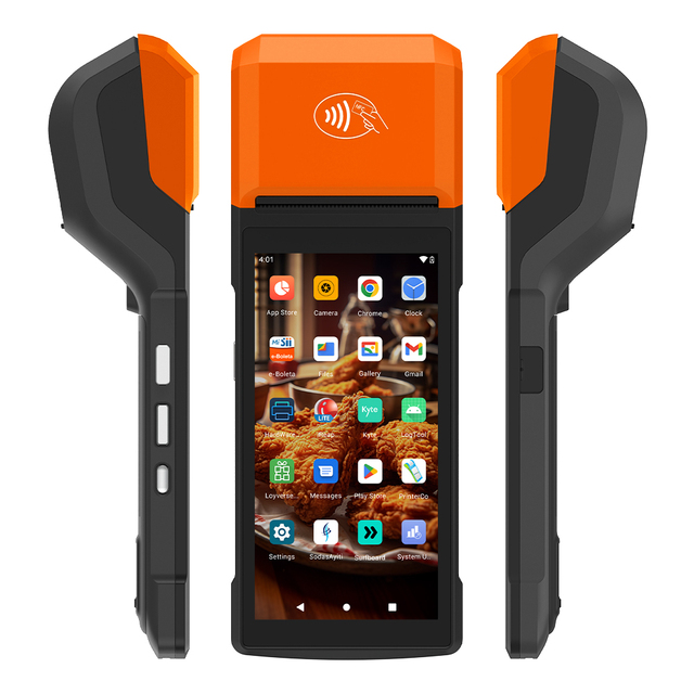 H10P 4G 3+32GB Mobile POS 5.5" HD Display 8-core NFC Android 14 GMS POS Terminal 80mm Thermal Printer Cash Register