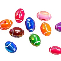 Chaîne de perles ovales en acrylique plaqué UV couleur unie transfrontalière pour la fabrication de sangles de téléphone DIY et d'accessoires de stylo perlés – Vente en gros