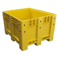Boîte de palette en plastique pliable pliable de fruits de grande maille de HDPE résistant à vendre