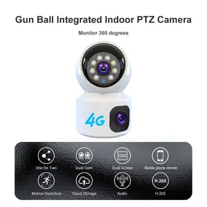 Verto V380 Wireless Camera 4MP HD Smart Home 4G SIM Wireless Security Bullet+PT Camera Dual Lens 4G Indoor PT Camera
