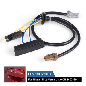 Tailgate <b>Switch</b> YC102699-BK For Nissan Tiida Versa Latio C11 2005-2012 12V Black Independent SPST - Product Image 3