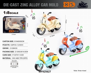 <span class=keywords><strong>La</strong></span> vendita calda di auto pressofusa 1/8 piccola in lega di pecora modello di motocicletta tira indietro il suono e <span class=keywords><strong>la</strong></span> musica leggera della moto - Product Image 2