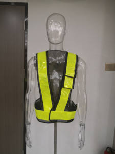 قابل للتعديل مرحبا فيس ملابس العمل مع شعار قابل للتخصيص الأصفر تنفس شبكة سميكة مرحبا فيس سترة زي البناء - Product Image 2