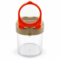 Boîte d'observation d'insectes transparente avec couvercle loupe, collecteur de insectes ventilé pour l'exploration de la nature en plein air des enfants