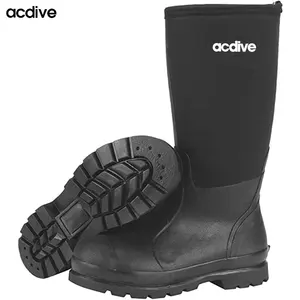 5mm Neoprene men hard rubber hunting vulcanized high level rain insulated fishing thermal work Boots