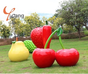 Rất thực tế nhựa sợi thủy tinh tác phẩm điêu khắc màu sắc khác nhau nhà máy sản xuất trái cây và thực phẩm rau tác phẩm điêu khắc - Product Image 5