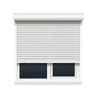 Fenêtres coulissantes modernes en aluminium et verre sur mesure avec volet roulant électrique intégré