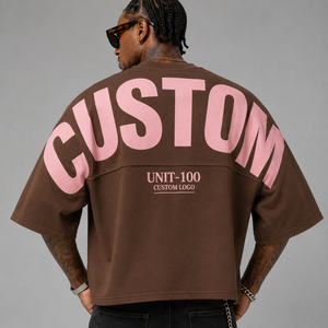 Individuell Bedrucktes Logo Oversized Gym <span class=keywords><strong>T</strong></span>-Shirt für Herren Schwere Baumwolle Einfarbiges Sport-<span class=keywords><strong>T</strong></span>-Shirt Großhandel OEM Bulk - Product Image 4