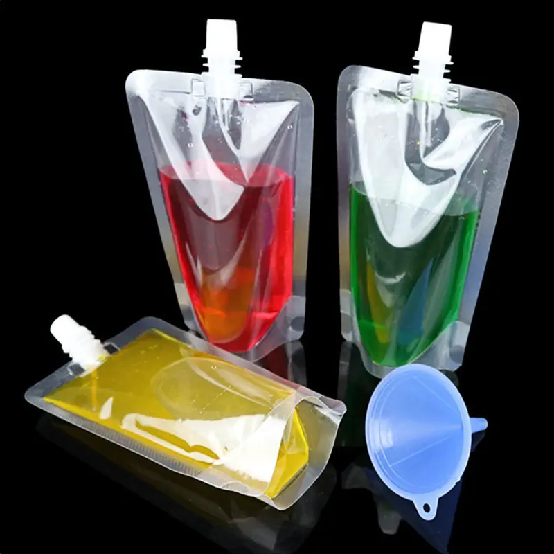 Bolsas reutilizables para alimentos, bolsas reutilizables con boquilla de soporte para líquidos, con caño de agua, Biodegradable, Oem, 10ml-1000ml