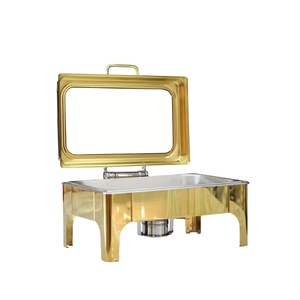 Scaldavivande Idraulico Liyunda 9L in Acciaio Inox Argento/Oro con Finestra in Vetro per Catering - Product Image 2