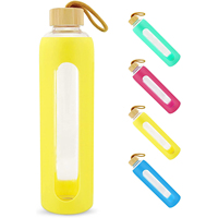 Bouteille d'eau en verre sans Bpa de 32oz, bouteille d'eau de boisson réutilisable de motivation