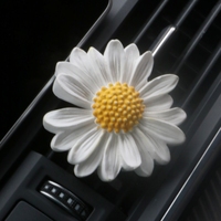 Diffuseur d'huiles essentielles en céramique parfumée à la fleur de marguerite en porcelaine faite à la main, désodorisant pour voiture, vente en gros