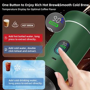 Cafetera Portátil para Viajes y Campamentos, Cafetera Espresso Portátil con Bolsa, Cafetera Recargable Inalámbrica que Funciona con Batería - Product Image 2