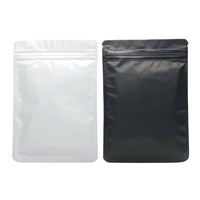 En stock, sac plat en aluminium mat auto-scellant, fermeture éclair colorée avec faible MOQ pour colliers et pierres précieuses, résistant à l'humidité