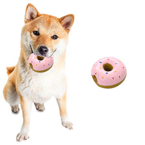 Due colori ciambella lattice <span class=keywords><strong>squeaky</strong></span> <span class=keywords><strong>dog</strong></span> chew <span class=keywords><strong>toy</strong></span> - Product Image 3