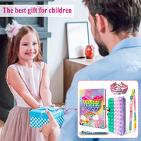 Ensemble de papeterie agenda verrouillable avec stylo et étui à crayons pour filles cadeaux pour le début de l'école