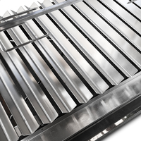 Grille de cuisson en V en acier inoxydable pour barbecue argentin, avec cannelure en V et bac à graisse, pour Asado Parrilla