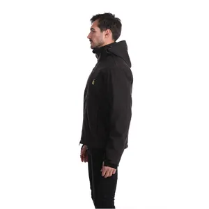 Custom invernale batteria elettrica ricaricabile antivento USB uomo cappotto riscaldato felpe giacca abbigliamento con batteria