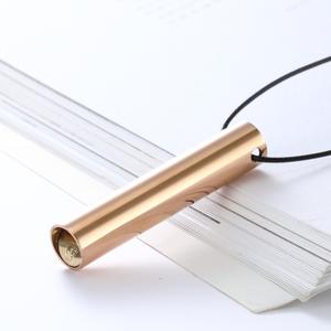 Vente en gros peut faire du son 528 <span class=keywords><strong>Hertz</strong></span> sifflet méditation réduction du stress ajustement respiration collier en acier inoxydable bijoux - Product Image 6