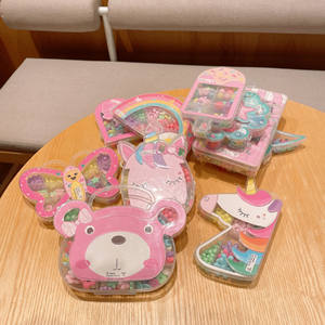 DIY çocuklar takı plastik boncuk kiti bilezik yapımı kiti Charm genç kız takısı sevimli plastik depolama ile Set - Product Image 1