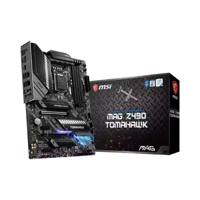 MSI M AG Z490 TOMAHAWK DDR4 Desktop Motherboard Supports I9-10900K/10700K Dual M.2 2.5G NIC RGB Light Effect for Gaming