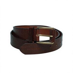 Ceintures pour hommes en cuir véritable, boucle carrée en acier, boucle à ardillon personnalisable, dernières créations, vente en gros - Product Image 1