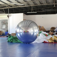 Esferas de PVC reflectantes grandes para colgar, globos de espejo para bodas, esferas cromadas, bolas metálicas inflables para escenarios