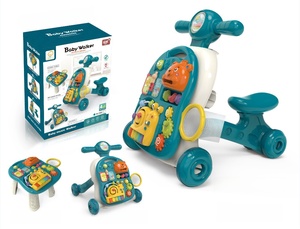 Table d'activités éducative 4 en 1 pour enfants, trotteur, poussette, siège avec roues pour bébés de 0 à 6 mois - Product Image 1