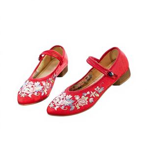 <span class=keywords><strong>Mules</strong></span> à bout pointu pour <span class=keywords><strong>femme</strong></span>, <span class=keywords><strong>en</strong></span> tissu brodé, à <span class=keywords><strong>talon</strong></span> carré épais, semelle extérieure TPR effet <span class=keywords><strong>bois</strong></span>, printemps/automne - Product Image 1