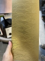 Revestimiento de Techo o Pared de Acero Inoxidable Grabado con Acabado Latón Antiguo Etched082 para Villas de Lujo