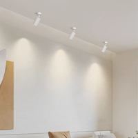 Plafonnier LED encastré 7W IP44 moderne, dimmable, sans cadre, à angle de faisceau réglable, haute luminosité pour l'éclairage intérieur des hôtels