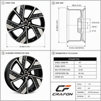 Jantes forgées usinées CNC CF 18 19 20 pouces 5x114.3 PCD compatibles avec BYD Song Plus EV, personnalisables ODM, marque privée