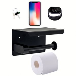 Nouveau support de papier toilette sur pied pour salle de bain, en acier inoxydable, avec étagère de rangement - Product Image 3