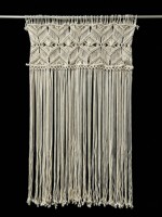 Décoration Bohème : Rideau de Porte en Macramé Fait Main, Longue Frange, Couleur Personnalisable, Corde en Coton Tressée, Décoration Murale pour Chambre et Mariage