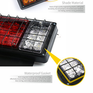 Đèn Hậu Xe Tải Led Sáng Chất Lượng Cao Nắp Lưng Kim Loại Màu Đen 40 Hạt Lưới Kim Loại Đèn Đuôi Xe Tùy Chỉnh - Product Image 5