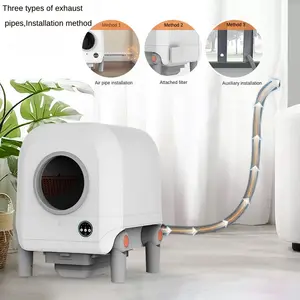 Smart Quick Self Cleaning Big Cat Toilet Automatic Pet Cleaning Product App Remote Control Auto Cat Litter Box
