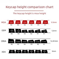 Blue Charm Keycap MOA Height PBT 5-side Dye Sublimation 120Keys Keycap Set Hot Sale for Ins/facebook/tiktok/shopee