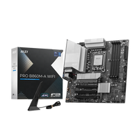 MSI PRO B860M-A WIFI6E MSI Motherboard M-ATX 4x DDR5 256GB ThunderBolt4 DP 5G LAN WIFI7 LGA 1851 CPU 285K PCIe5.0 für Gaming-PCs