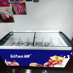 Vitrine Réfrigérée Personnalisée à Plateau en Verre pour Glaces et Sucettes Glacées, à Refroidissement par Air, Meilleures Ventes, Économique - Product Image 6