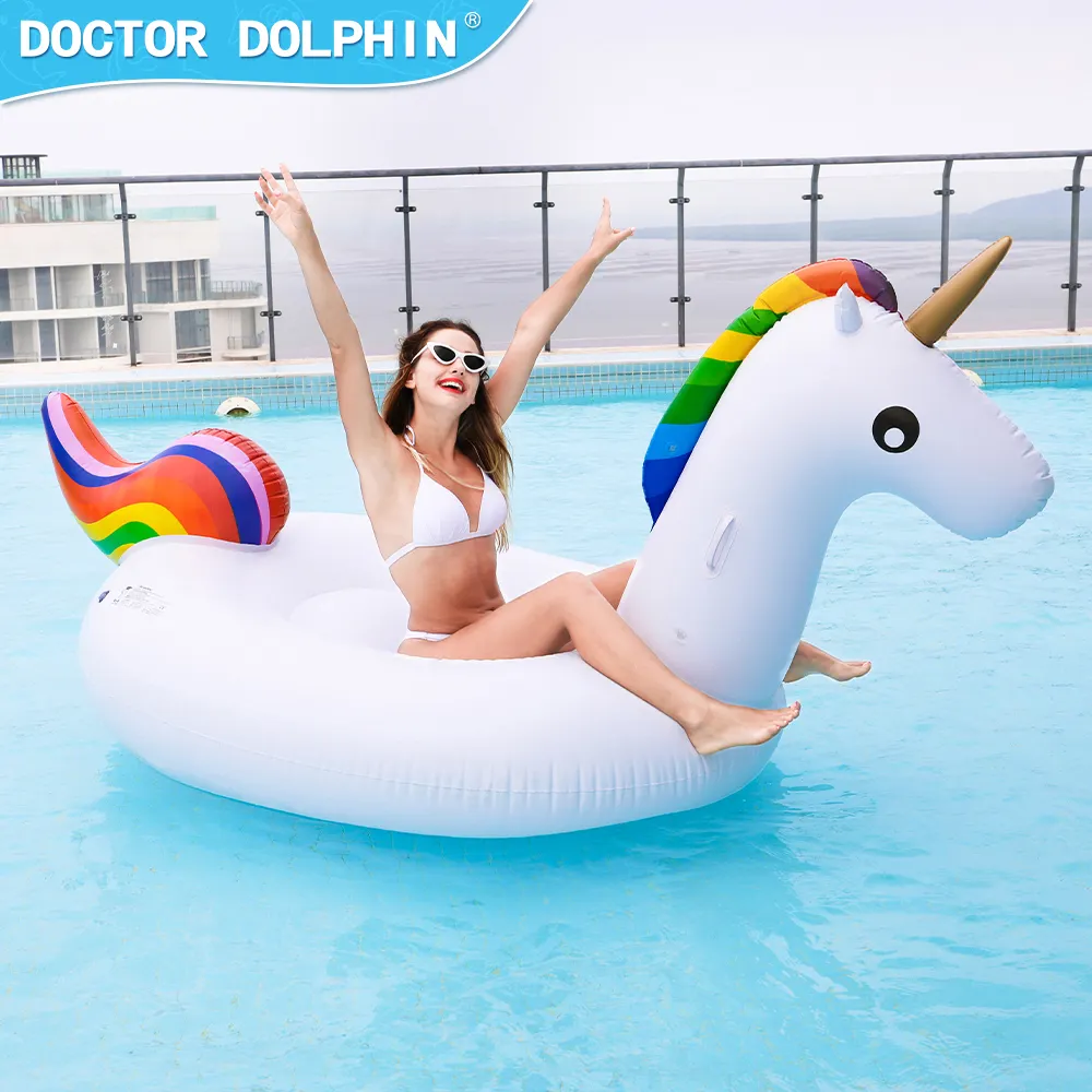 Einhorn Pool Float Fun Beach Float Schwimm spielzeug Sommer aufblasbare Pool Floats für Erwachsene Infla table Pool Float