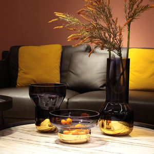 हाई-एंड बैंगनी बड़े मुंह वाले कांच के vases के लिए स्पष्ट सिलेंडर फर्श vases 40 बड़े सेंटरपीस लंबे vases - Product Image 4