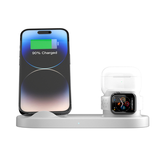 เครื่องชาร์จไร้สายแบบ3 in 1สำหรับสำนักงานแบบพกพาแท่นวางตั้งโต๊ะแบบมัลติฟังก์ชั่น15W - Product Image 1